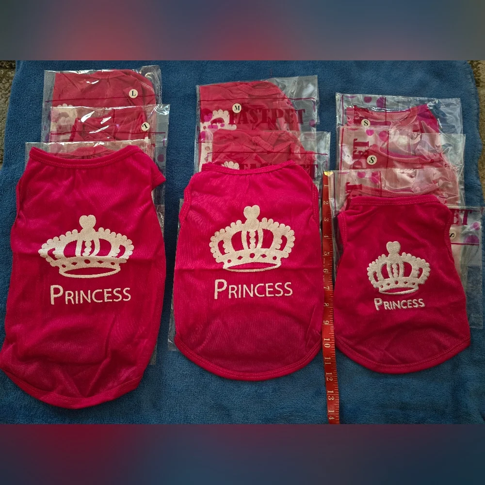 Pink Princess Dog Shirt, L, M Or S, Price Os For 1